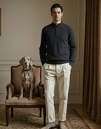 100% Cashmere Ribbed Half Zip