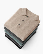 100% Cashmere Long-Sleeve Polo