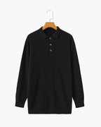 100% Cashmere Long-Sleeve Polo