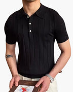 Cannes Poloshirt aus Rippstrickbaumwolle