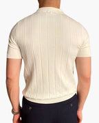 Cannes Poloshirt aus Rippstrickbaumwolle