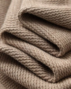 Strukturierter Strick-Polo-Pullover