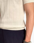 Cannes Poloshirt aus Rippstrickbaumwolle
