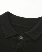 100% Cashmere Long-Sleeve Polo