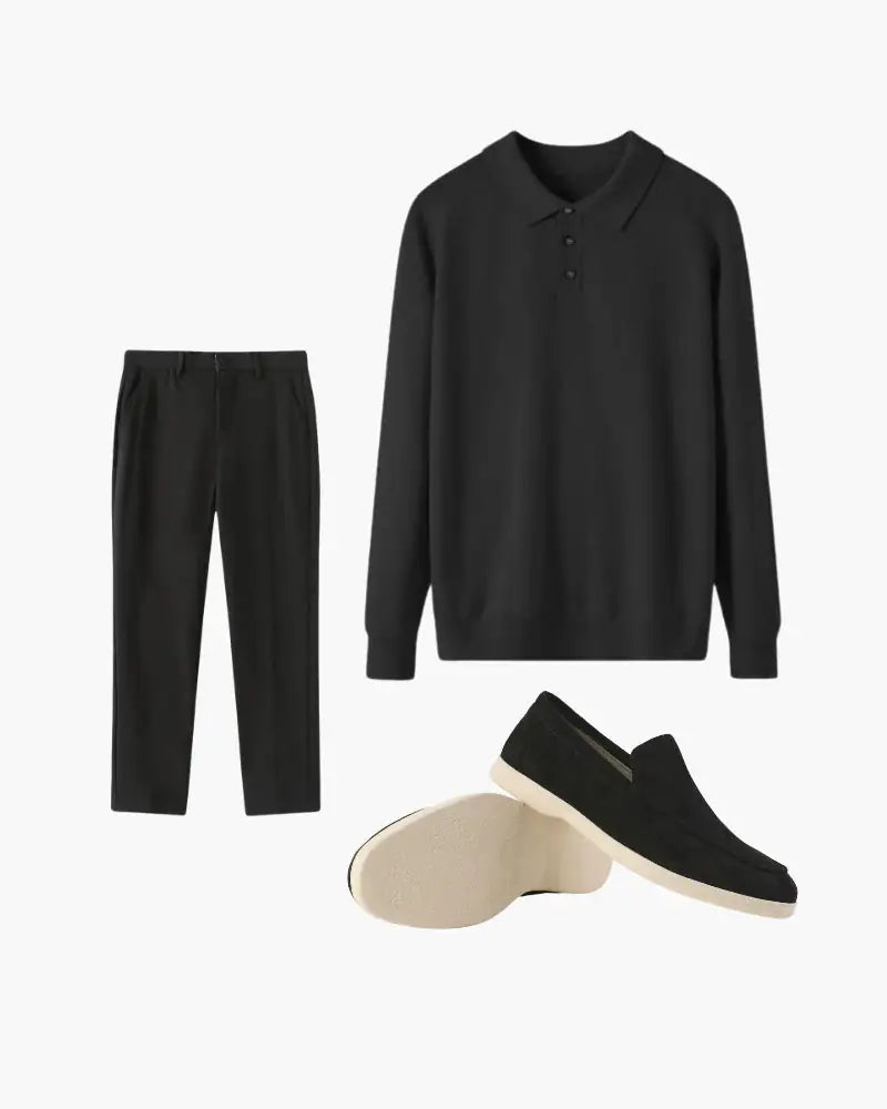 luxury slim fit winter dinner outfit