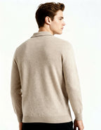 100% Cashmere Long-Sleeve Polo