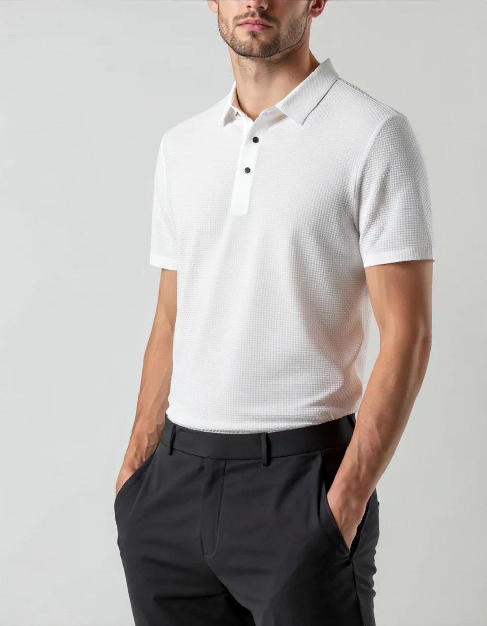 Polo in seta Prestigio (anti-piega)