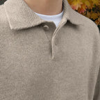 Woolen Button Half Zip