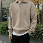 Woolen Button Half Zip