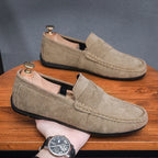 Calf Suede Dress Loafers with Leather Insole