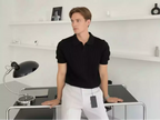Gestricktes Kurzarm-Poloshirt
