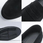 Calf Suede Dress Loafers with Leather Insole
