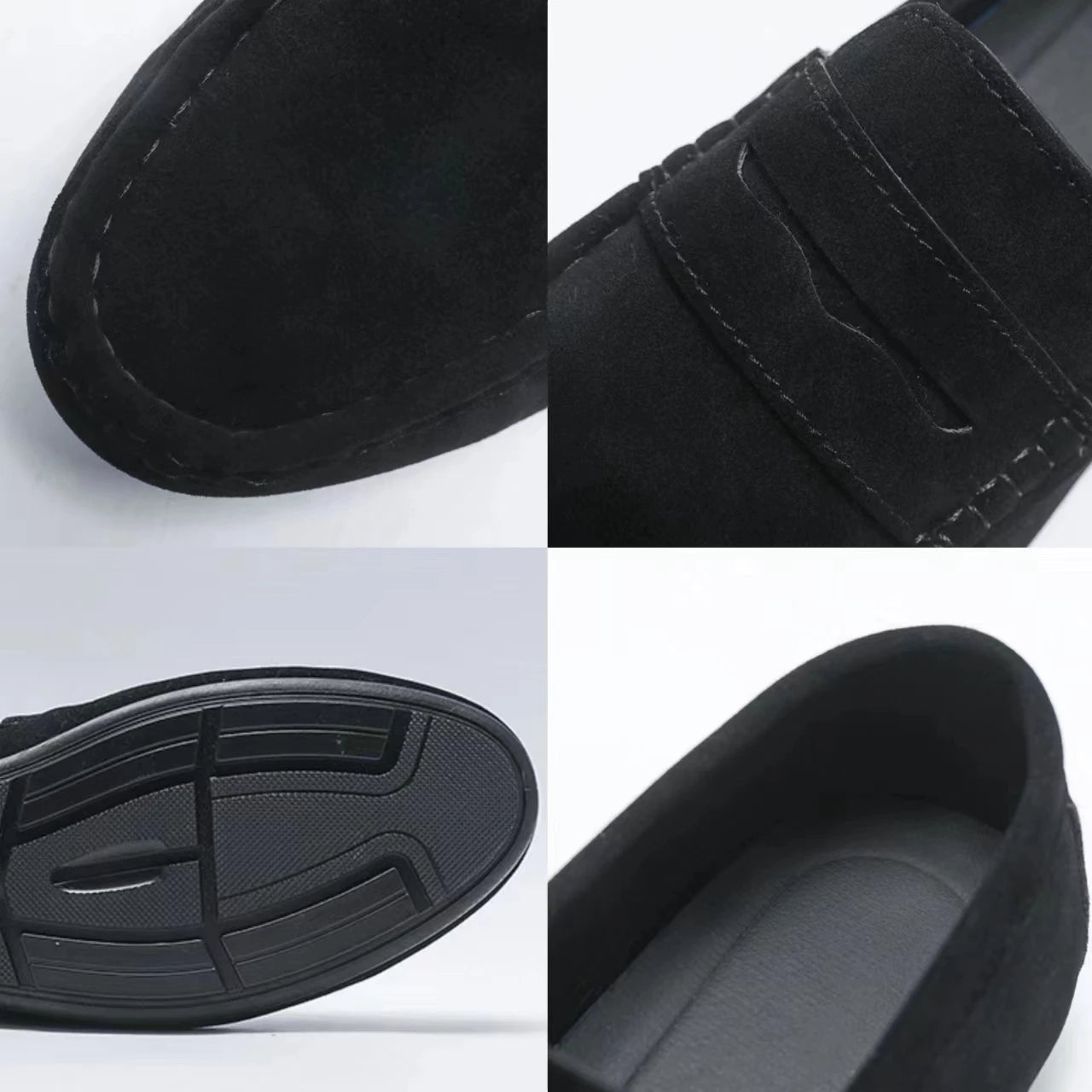 Calf Suede Dress Loafers with Leather Insole
