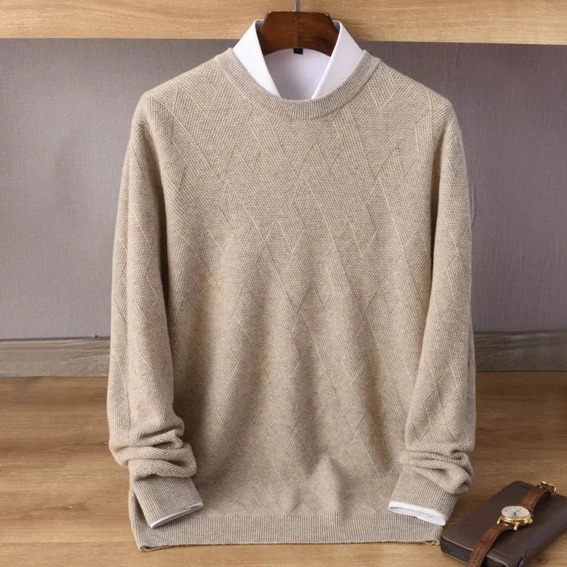 Diamond Knit Crewneck Sweater