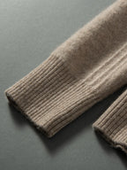 100% Cashmere Ribbed Half Zip