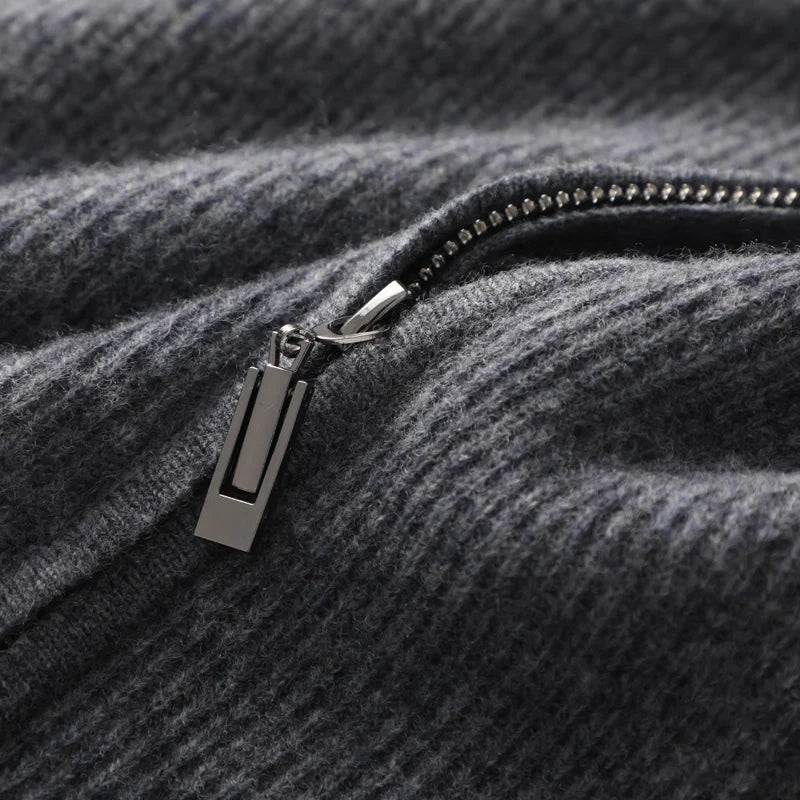 100% Cashmere Zip-Up Vest