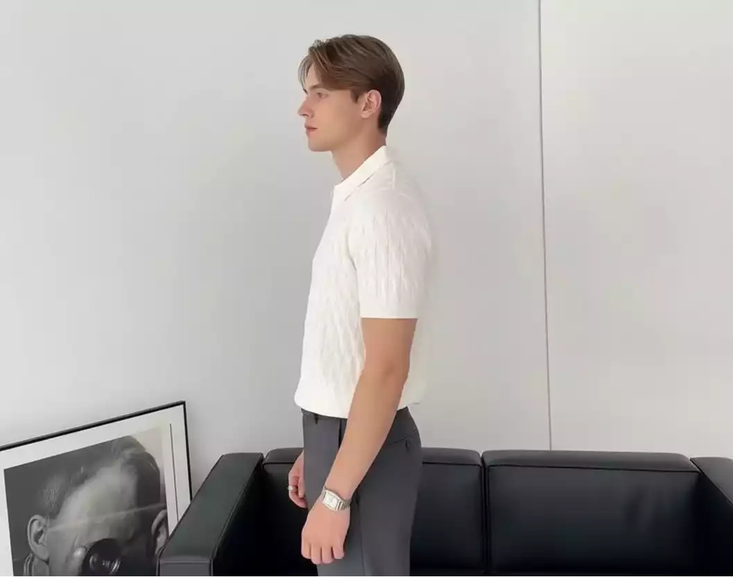 Knitted Short Sleeve Polo