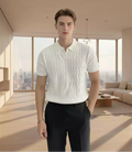 Gestricktes Kurzarm-Poloshirt