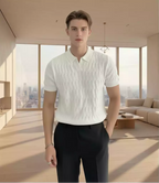 Gestricktes Kurzarm-Poloshirt
