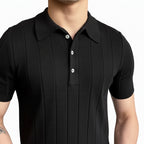 Cannes Poloshirt aus Rippstrickbaumwolle