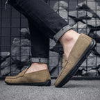 Calf Suede Dress Loafers with Leather Insole