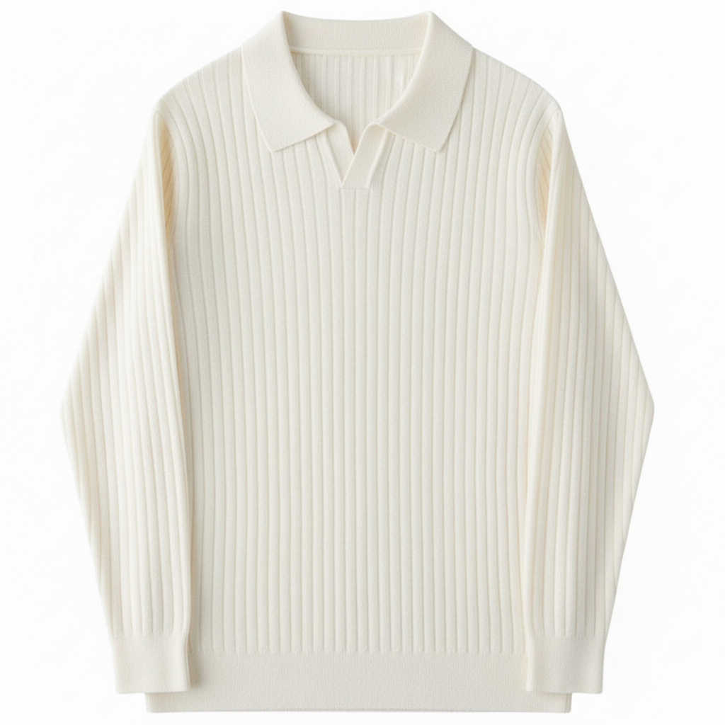 Knittedwear Long Sleeve Polo