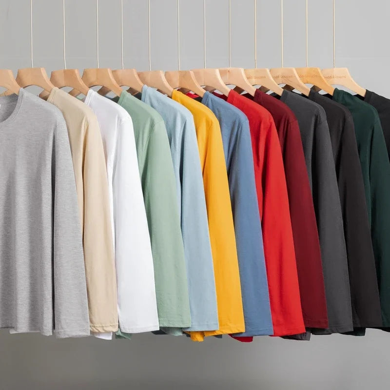 Leinen-Baumwoll-T-Shirt mit Rundhalsausschnitt