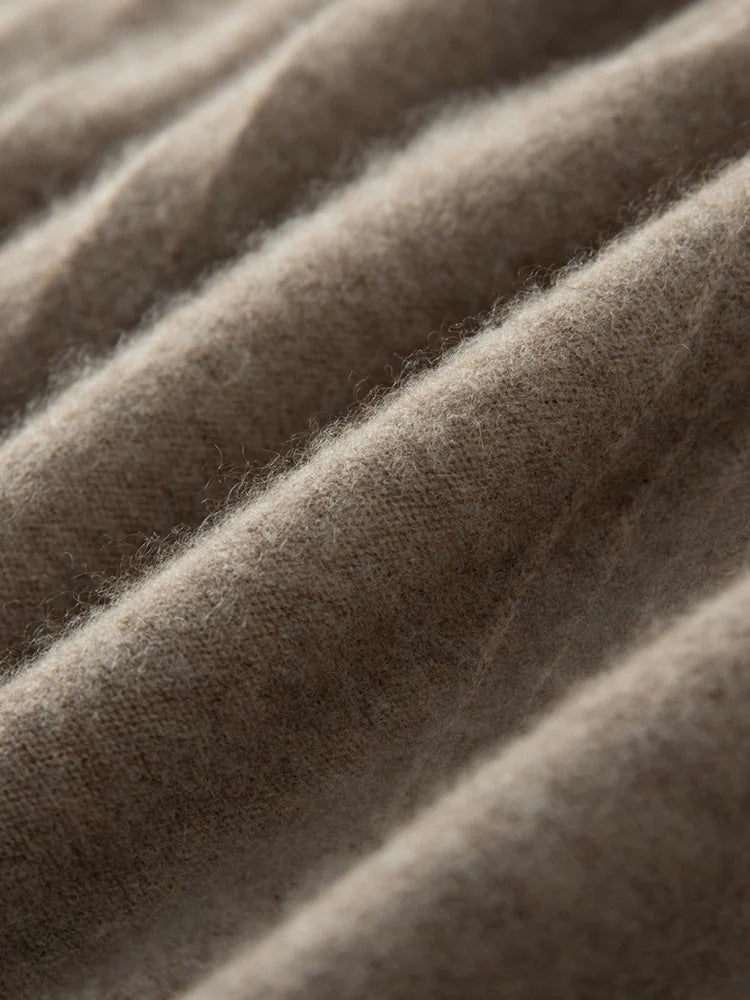 100% Cashmere Ribbed Half Zip