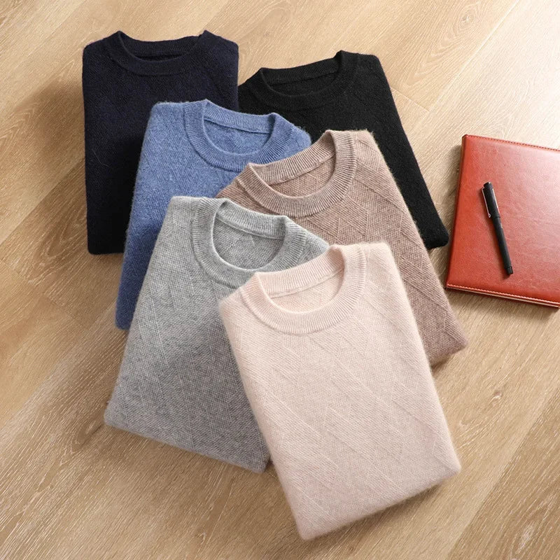 Diamond Knit Crewneck Sweater