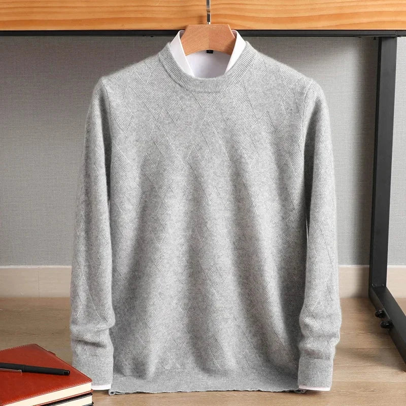 Diamond Knit Crewneck Sweater