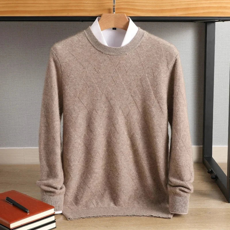 Diamond Knit Crewneck Sweater