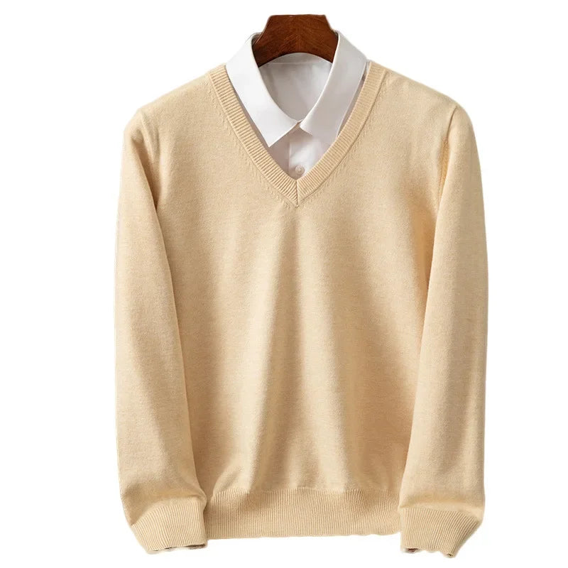 Merino Wool V-Neck