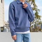 Woolen Button Half Zip