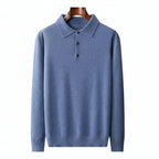 100% Cashmere Long-Sleeve Polo