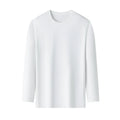 Leinen-Baumwoll-T-Shirt mit Rundhalsausschnitt