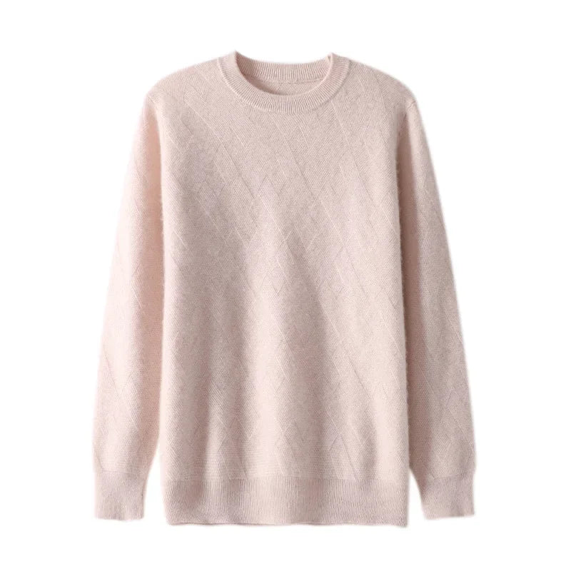 Diamond Knit Crewneck Sweater