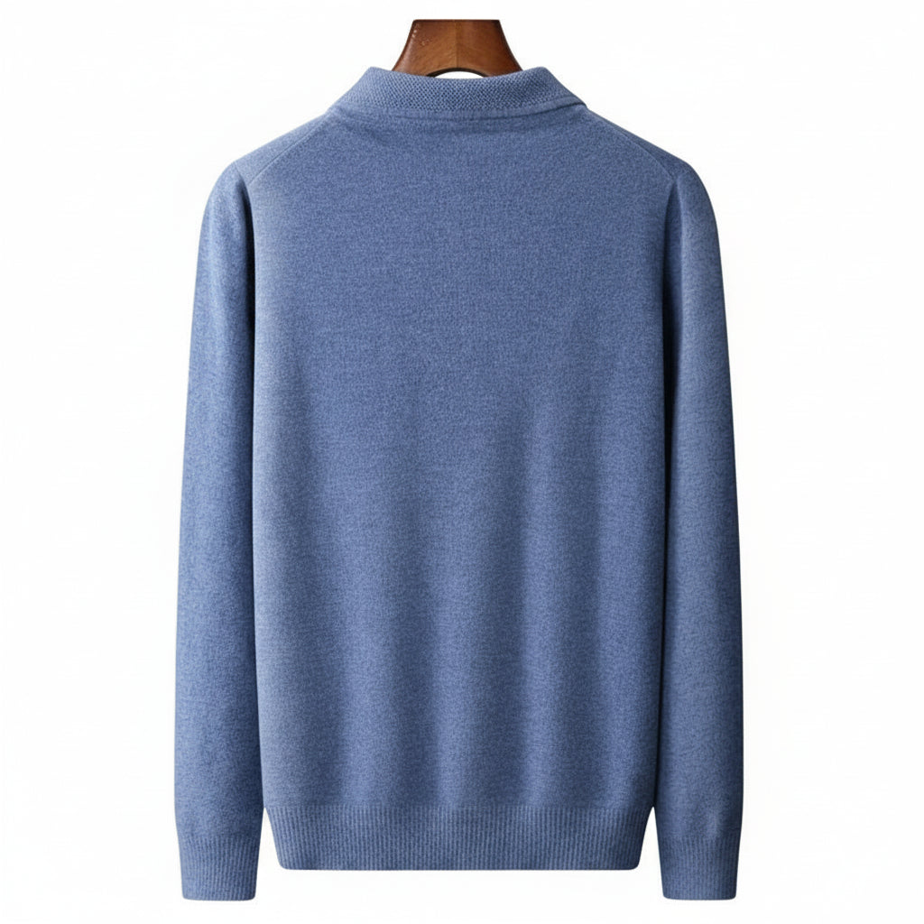 100% Cashmere Long-Sleeve Polo