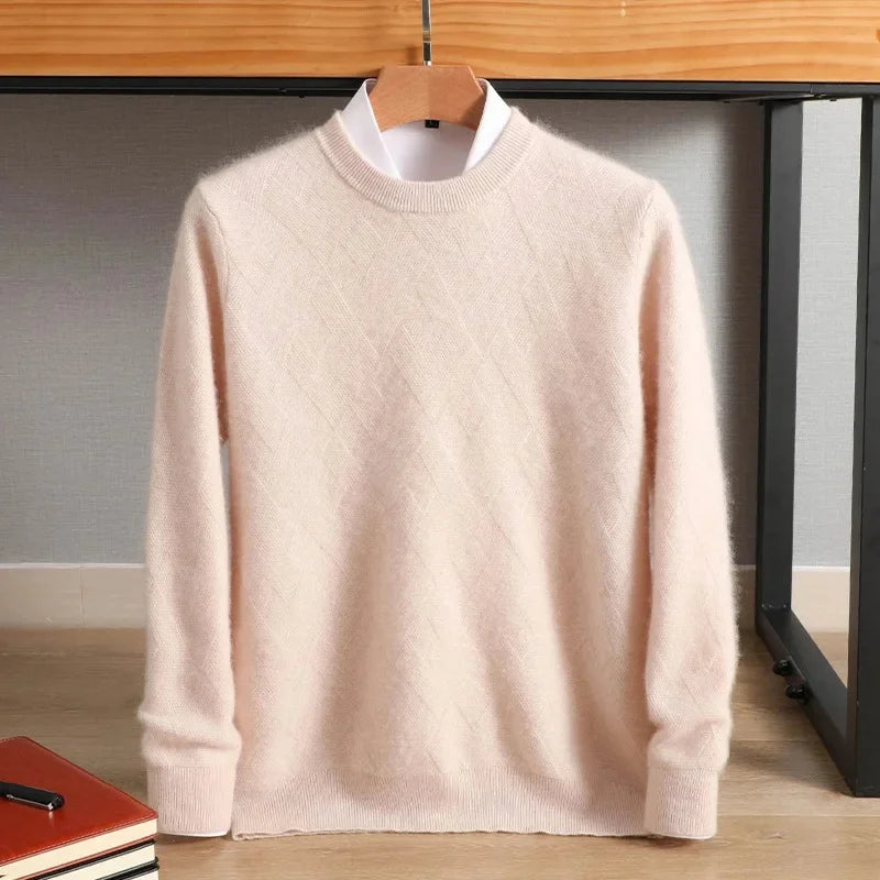 Diamond Knit Crewneck Sweater
