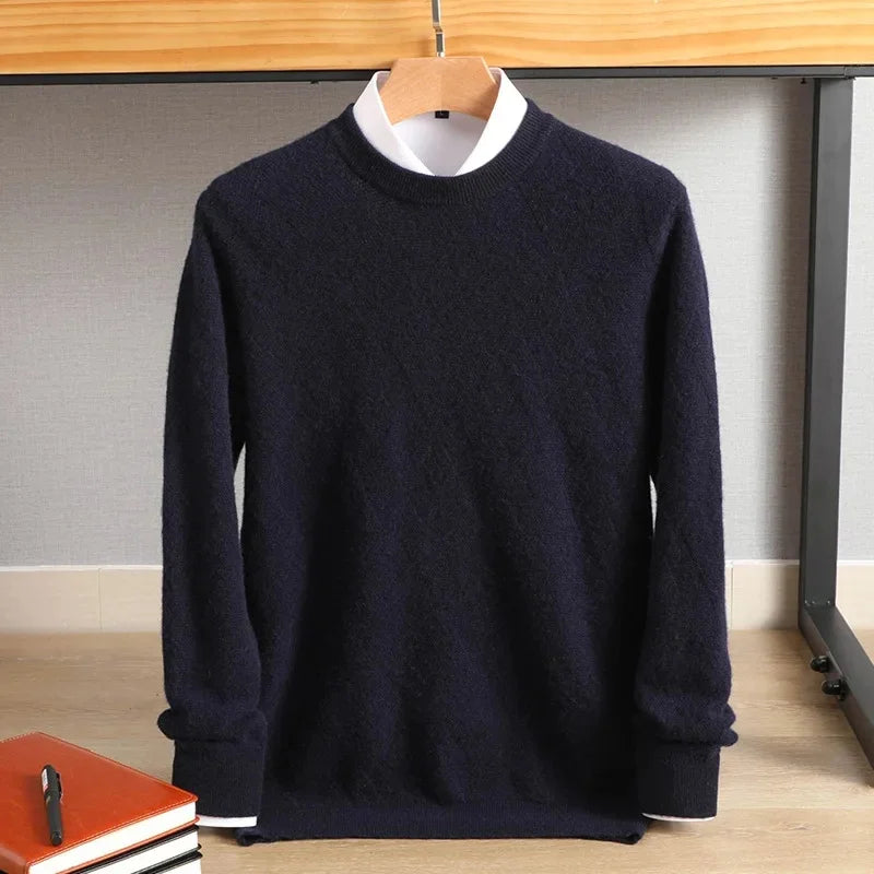 Diamond Knit Crewneck Sweater