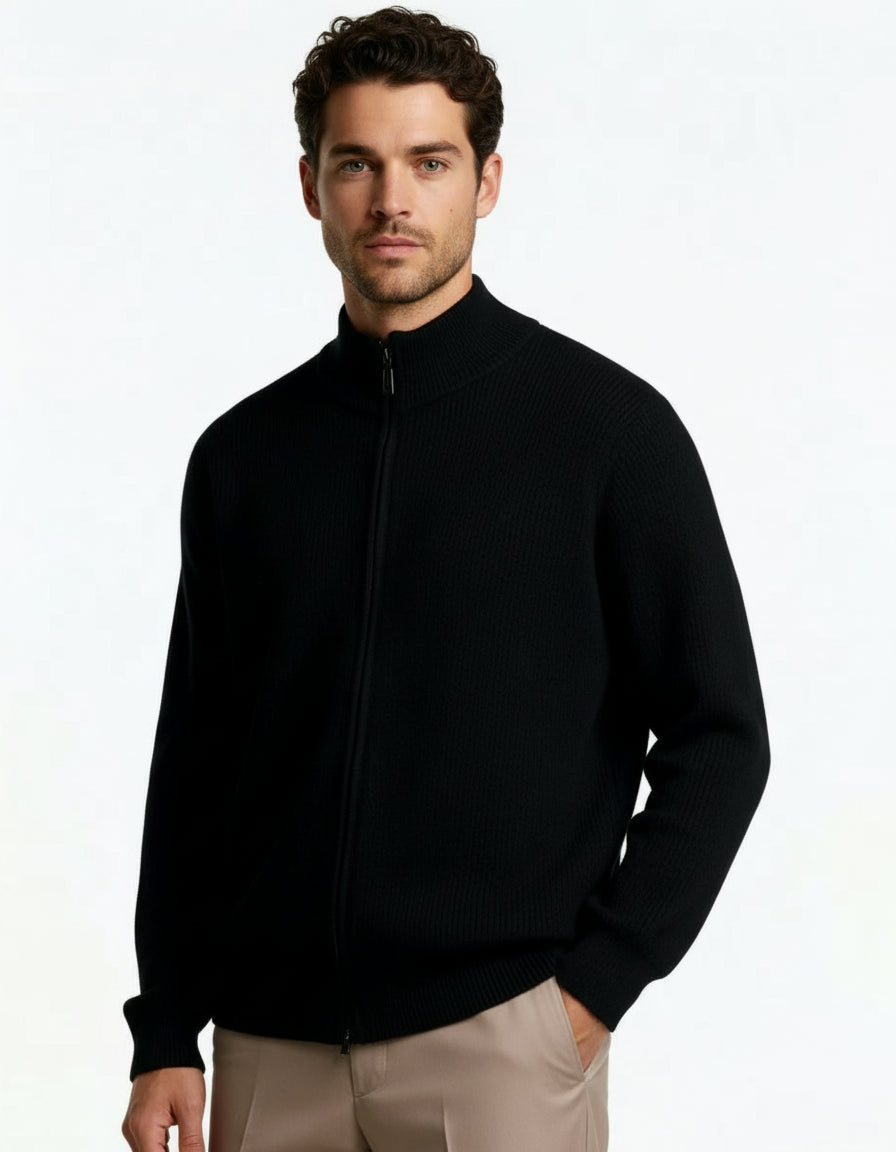100% Cashmere Zip-Up Vest