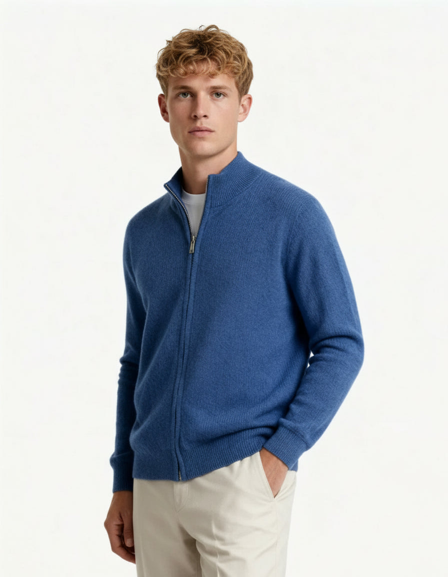 100% Cashmere Zip-Up Vest